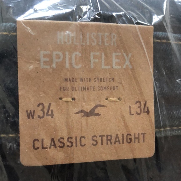 Hollister Classic Straight Dark Wash size 34x34 - Picture 2 of 5